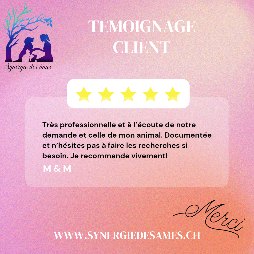Témoignage client communication animale, soins naturels pour un lapin Retour client sur des communications animales, soins naturels pour un lapins